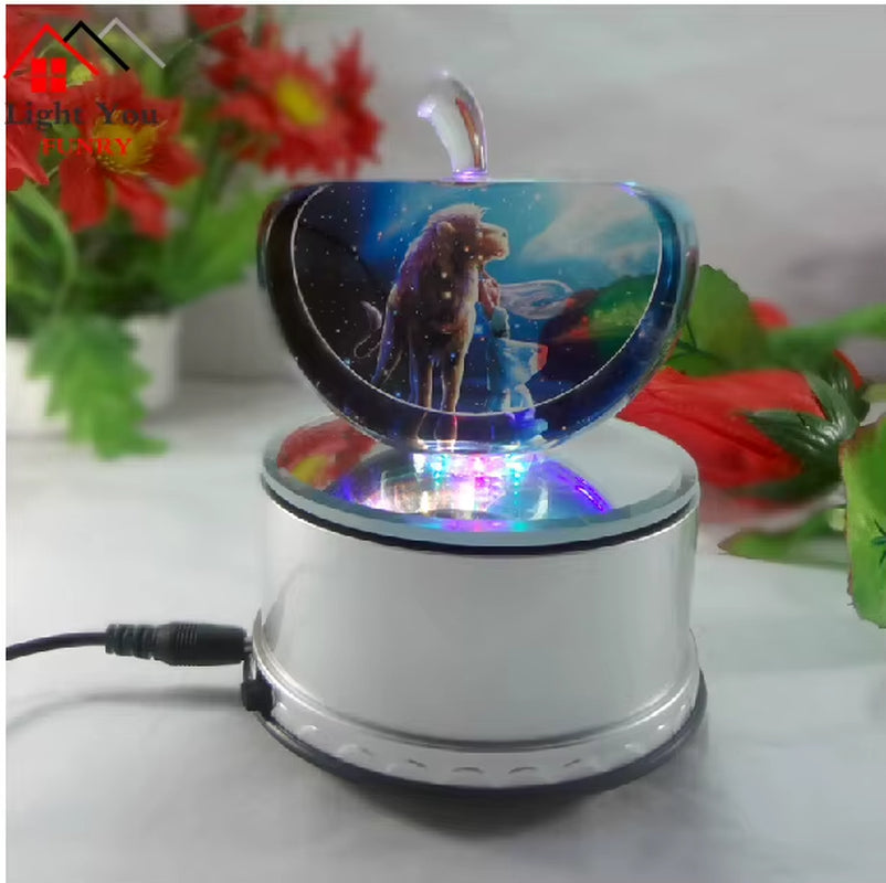Enchanting Zodiac Angels Sparkling Crystal Apple Figurines