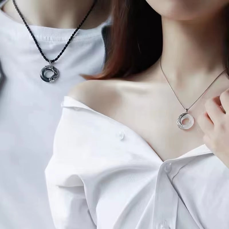 Heaven Officials Blessing Couple Necklaces Moonlight Pendant Necklace for Lovers Friendship Jewelry Valentine'S Day Gift Collier