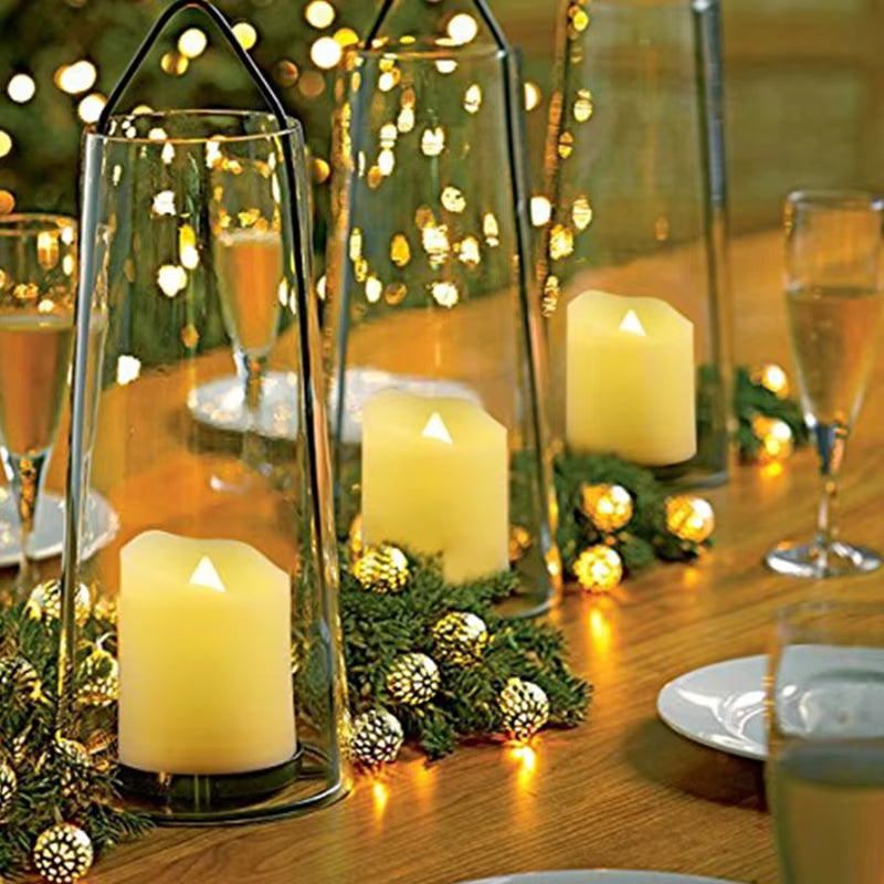 Flickering LED Candles with Remote Control - USB Rechargeable Tealights for Spooky Halloween Home Decoration