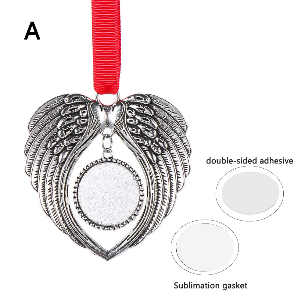 Christmas Angel Heart Ornament Stylish Pendant for Decoration a Piece of My Heart Is in Heaven Christmas Memorial Decoration
