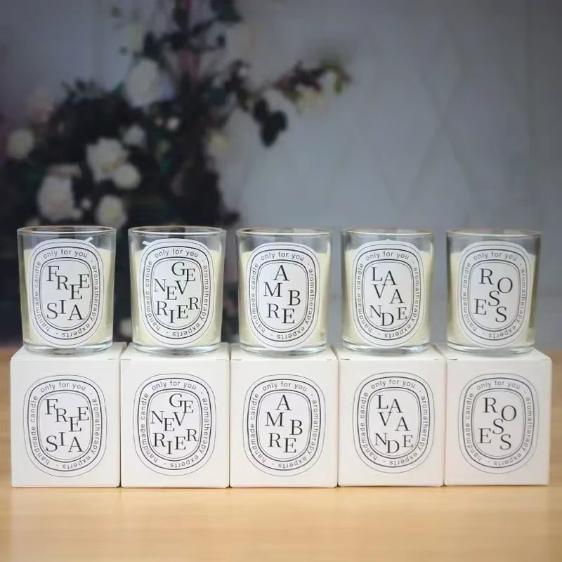Enchanting Transparent Scented Candle Gift Set - Perfect for Weddings, Guests & Romantic Moments