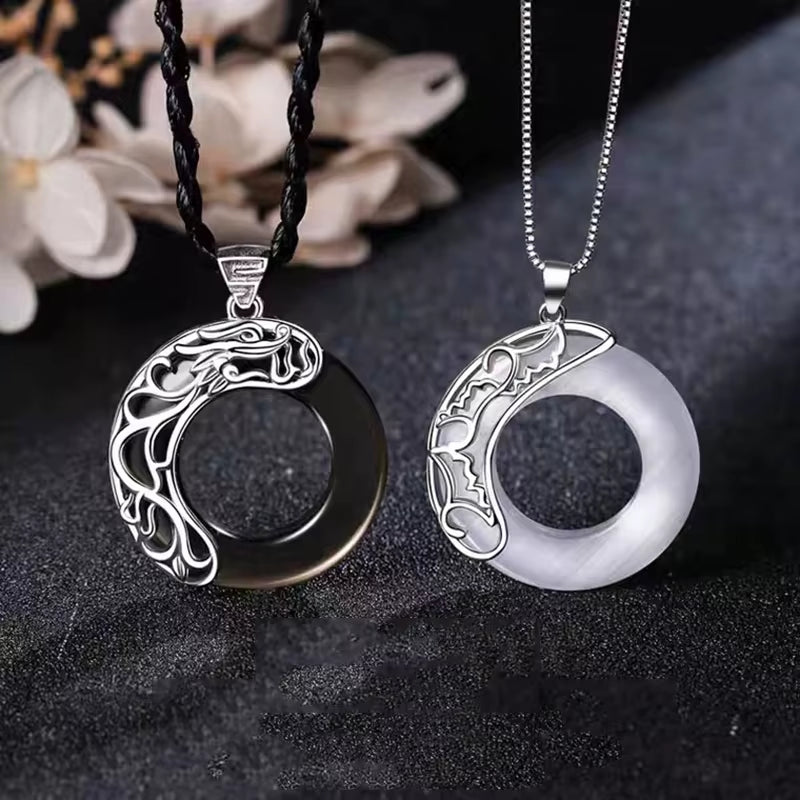 Heaven Officials Blessing Couple Necklaces Moonlight Pendant Necklace for Lovers Friendship Jewelry Valentine'S Day Gift Collier
