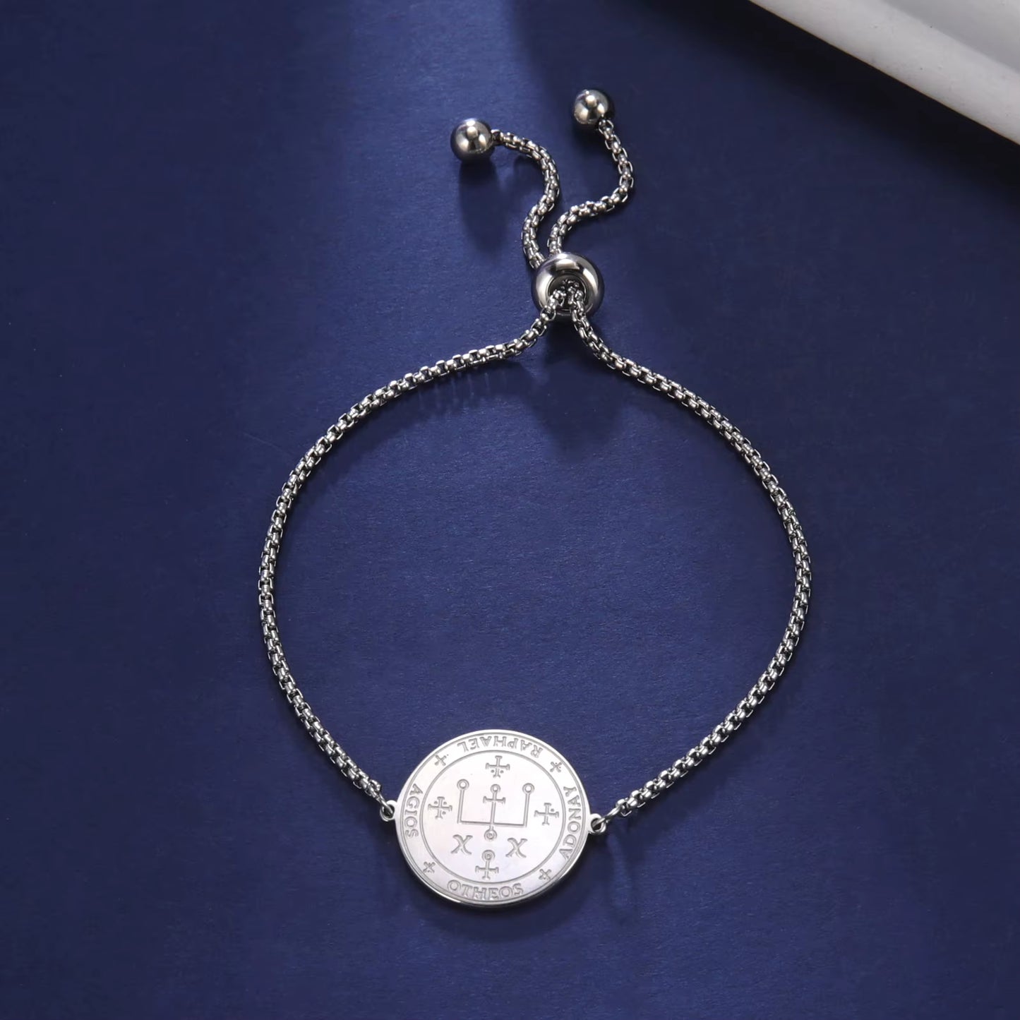 Seal of Archangel Michael Bracelet Michaelmas Raphael Uriel Gabriel Protective Talisman Stainless Steel Jewish Jewelry