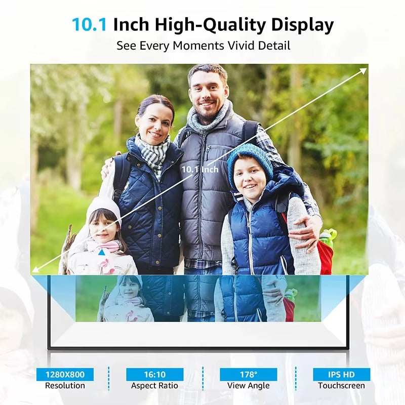 Forever Moments 10.1” HD Smart Picture Frame - 16GB Storage & Auto-Rotate Feature