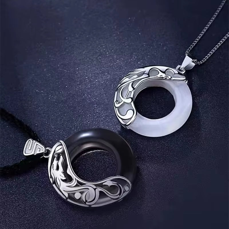 Heaven Officials Blessing Couple Necklaces Moonlight Pendant Necklace for Lovers Friendship Jewelry Valentine'S Day Gift Collier