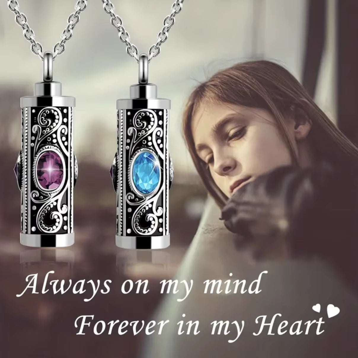Elegant Stainless Steel Cremation Urn Necklace for Ashes - Cherish Memories Forever
