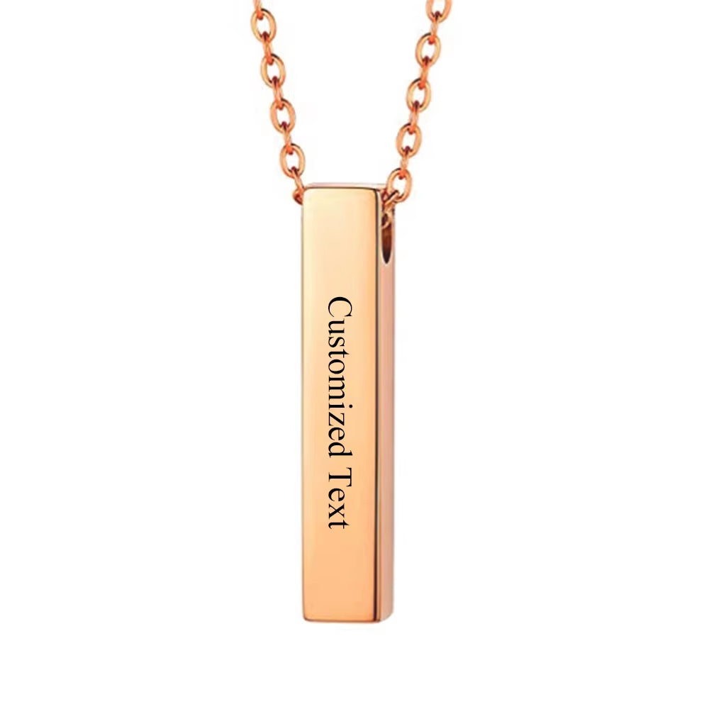 Elegant Stainless Steel Vertical Cubic Bar Urn Pendant Necklace - Memorial Ash Keepsake Jewelry in 3 Stunning Colors