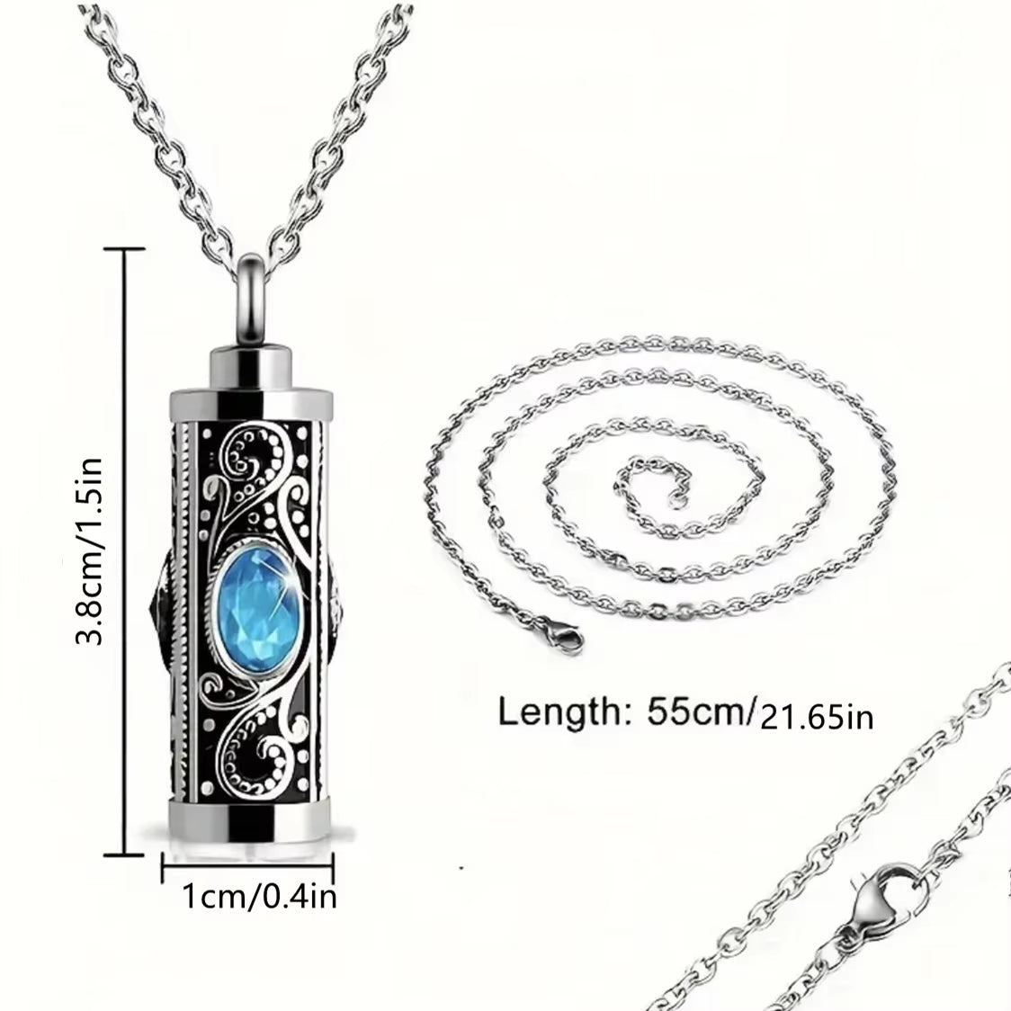 Elegant Stainless Steel Cremation Urn Necklace for Ashes - Cherish Memories Forever
