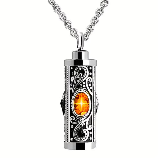 Elegant Stainless Steel Cremation Urn Necklace for Ashes - Cherish Memories Forever
