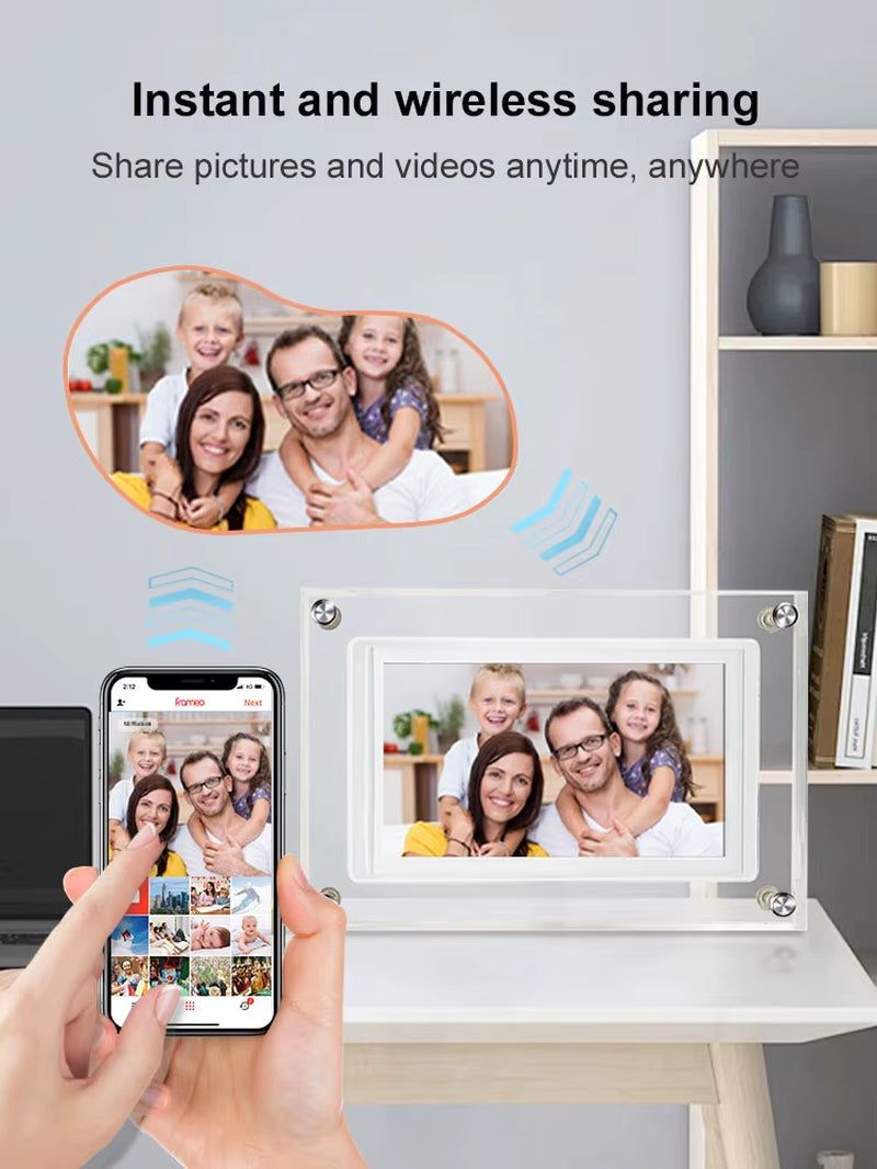 Forever In Sight: 5” Cloud Digital Photo Frame for Cherished Memories