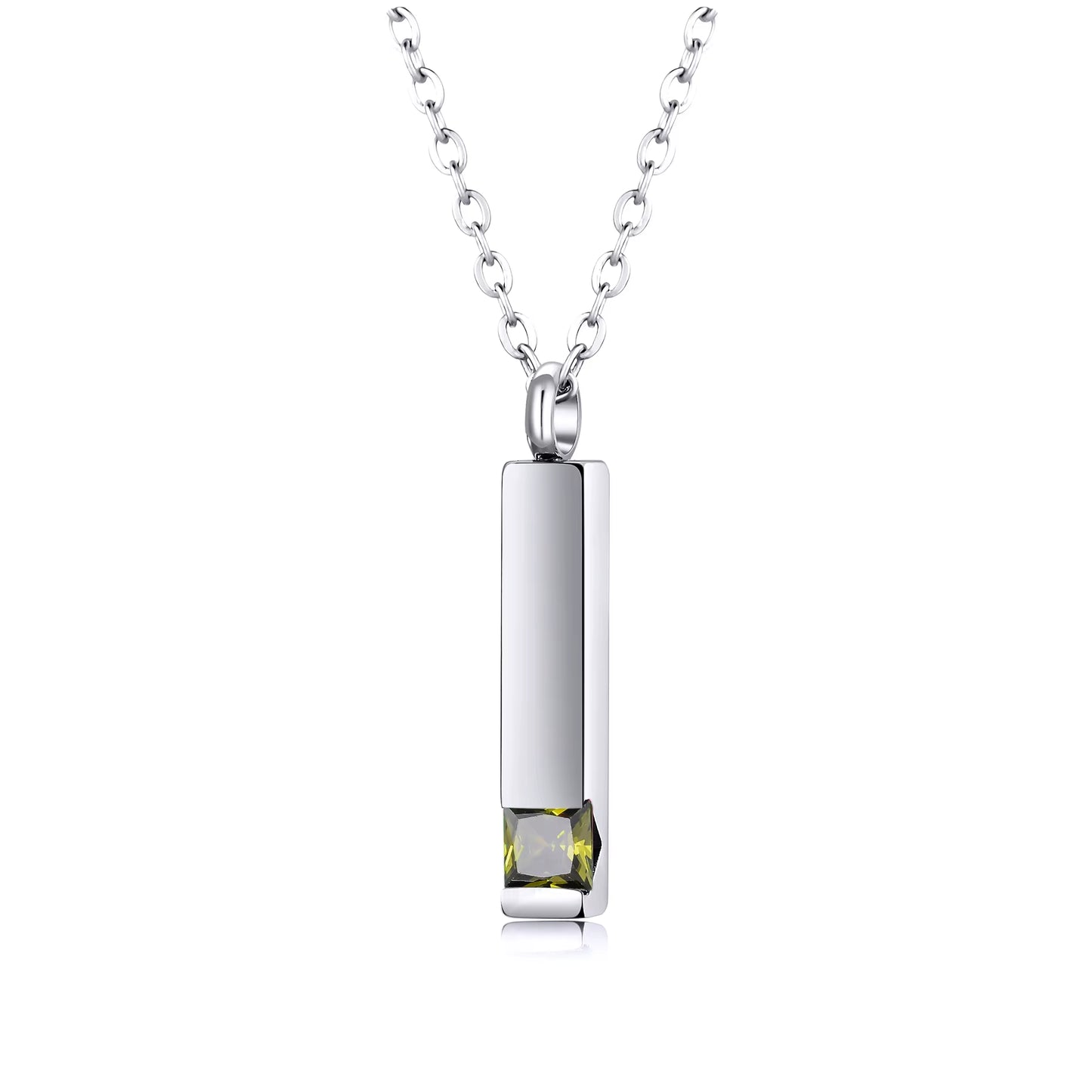 Elegant Crystal Cube Cremation Urn Necklace - Engravable Memorial Keepsake for Ashes