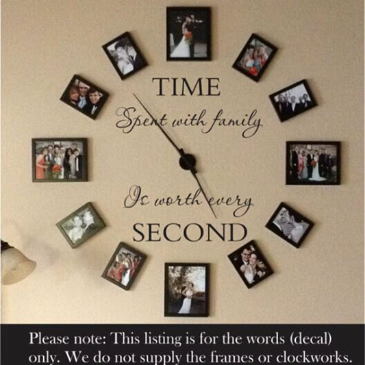 Transform Your Space with the Family Modern Wall Decal – Celebrate Every Moment Together, Excludes Photo Frames F2063