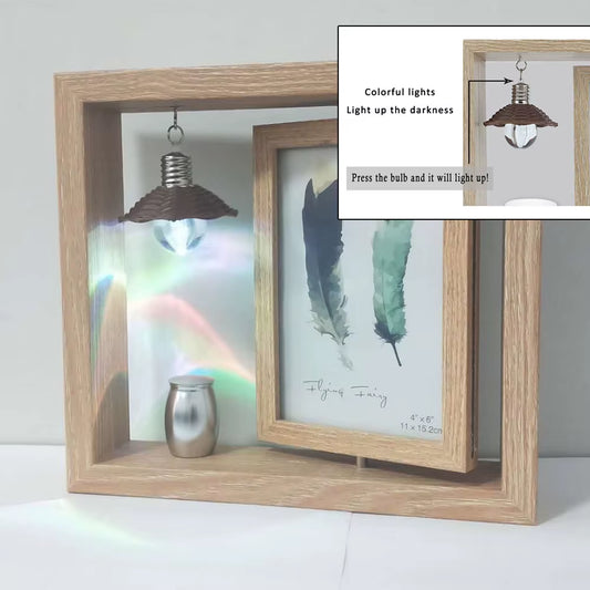 Photo Frame Cremation Urns ,Ashes Holder Keepsake,Angel Wings Memorial Mini Urn Funeral Urn Pendant - Your Wings Were Ready