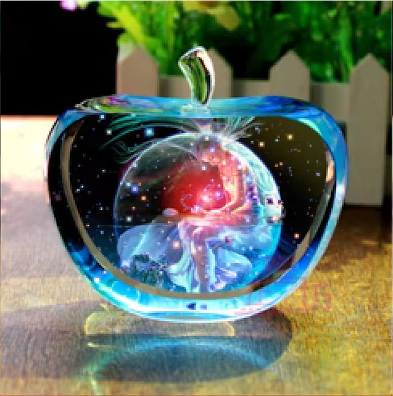 Enchanting Zodiac Angels Sparkling Crystal Apple Figurines