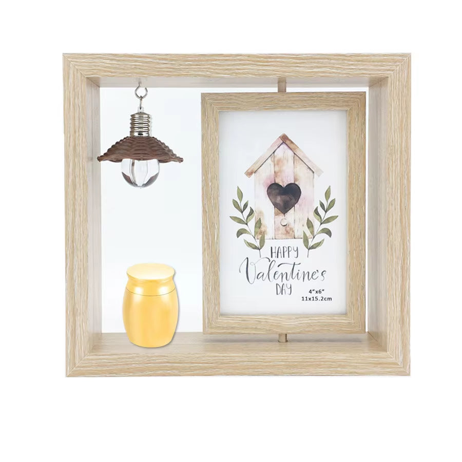 Photo Frame Cremation Urns ,Ashes Holder Keepsake,Angel Wings Memorial Mini Urn Funeral Urn Pendant - Your Wings Were Ready