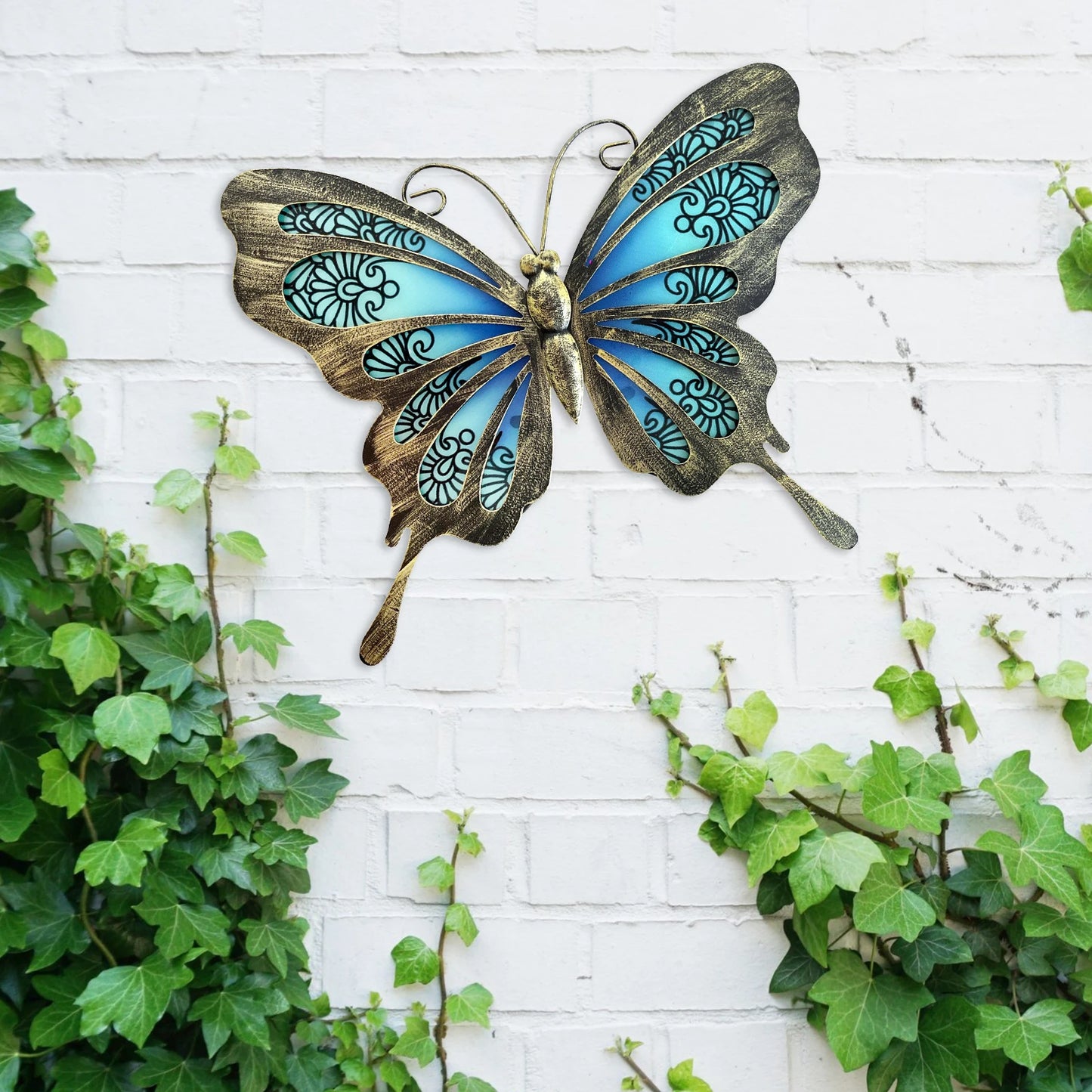 Indoor Metal Butterfly Wall Art for Home Decor - Sculptural Wall Statues for Garden and Patio