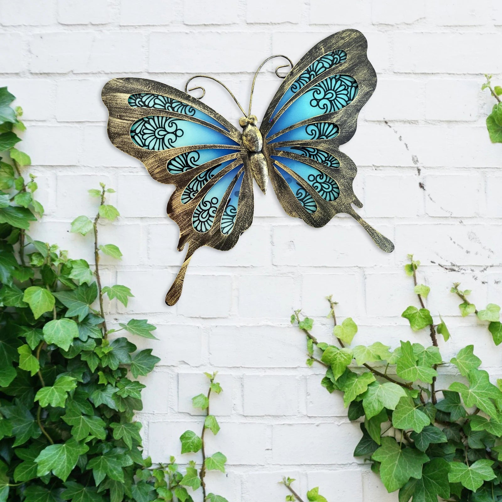 Indoor Metal Butterfly Wall Art for Home Decor - Sculptural Wall Statues for Garden and Patio