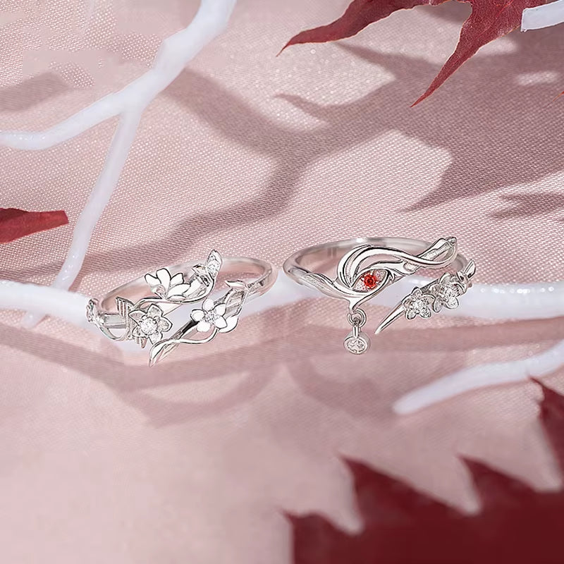 Anime Tian Guan Ci Fu Ring Heaven Official’S Blessing Hua Cheng Xie Lian Adjustable Unisex Couple Rings Jewelry Accessories Gift