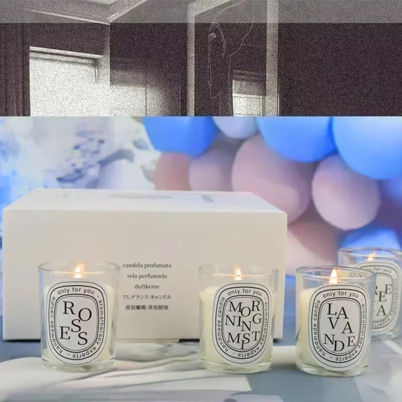 Enchanting Transparent Scented Candle Gift Set - Perfect for Weddings, Guests & Romantic Moments