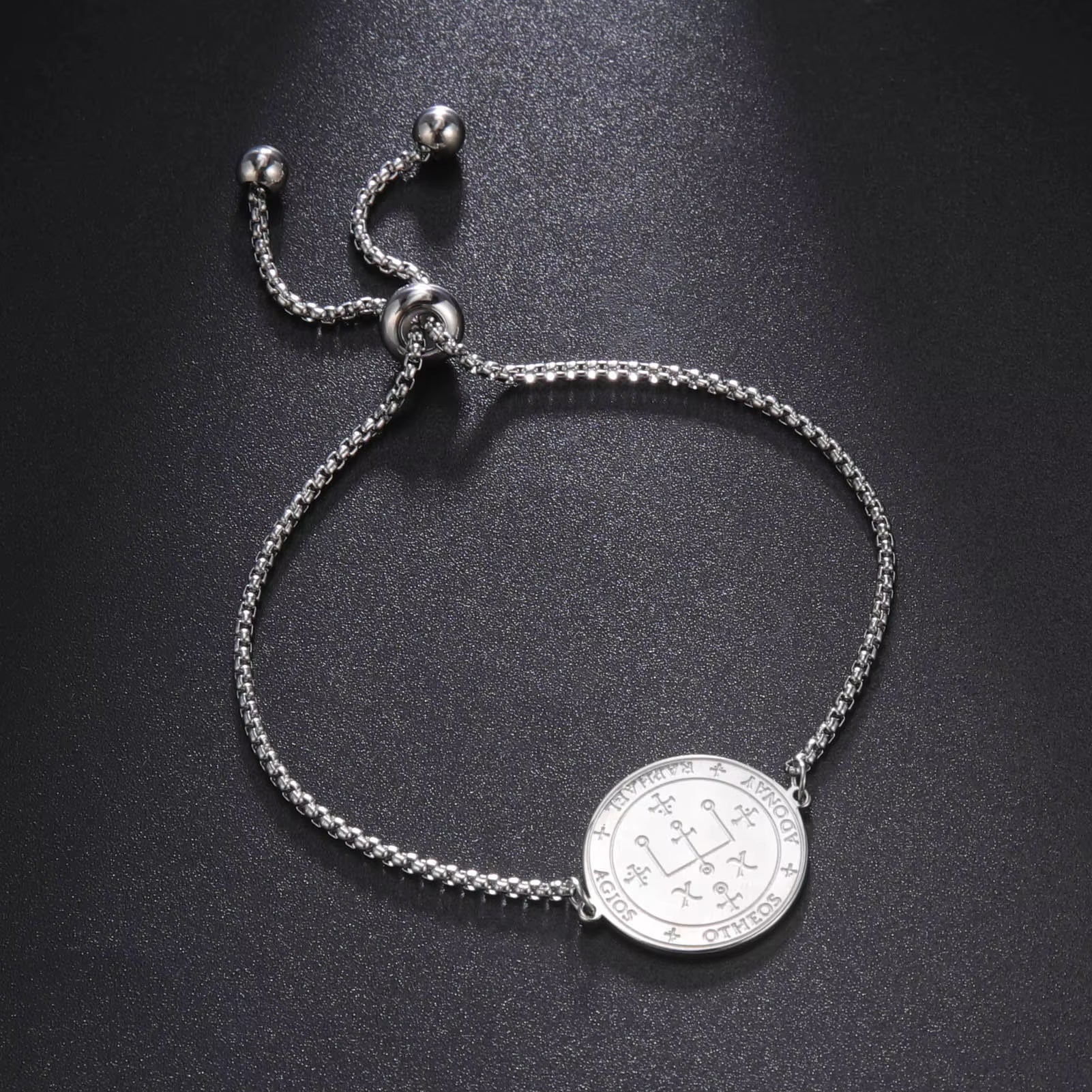 Seal of Archangel Michael Bracelet Michaelmas Raphael Uriel Gabriel Protective Talisman Stainless Steel Jewish Jewelry