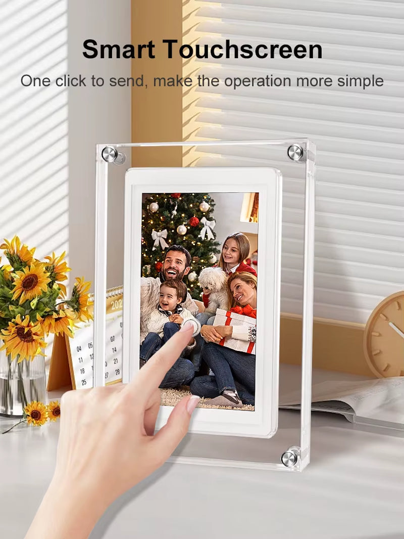 Forever In Sight: 5” Cloud Digital Photo Frame for Cherished Memories
