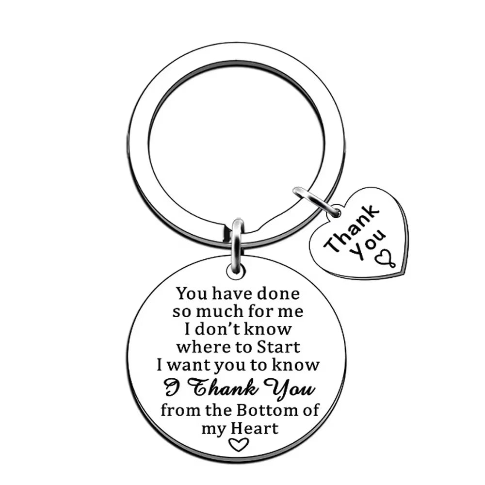 2022 Thank You Gift Keychain Office Appreciation Gifts for Coworker Boss Keychain Mom Dad Daughter Son Friendship Best Friend