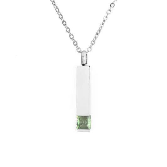 Elegant Crystal Cube Cremation Urn Necklace - Engravable Memorial Keepsake for Ashes