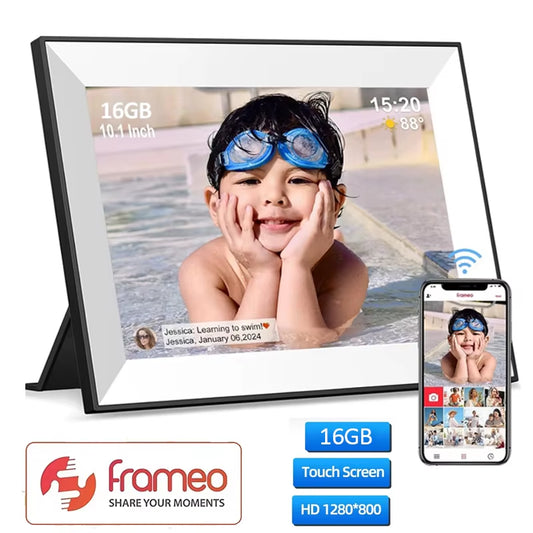 Forever Moments 10.1” HD Smart Picture Frame - 16GB Storage & Auto-Rotate Feature