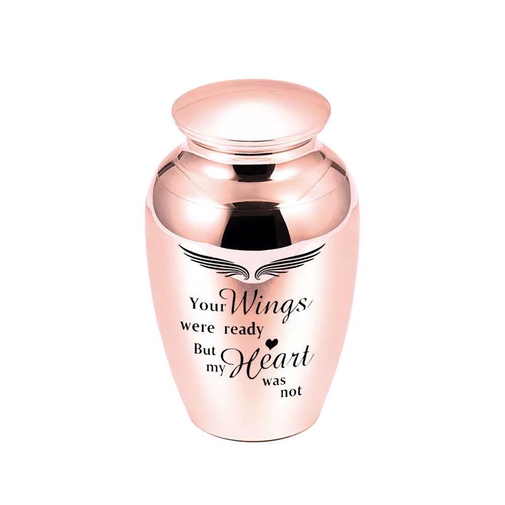 Photo Frame Cremation Urns ,Ashes Holder Keepsake,Angel Wings Memorial Mini Urn Funeral Urn Pendant - Your Wings Were Ready