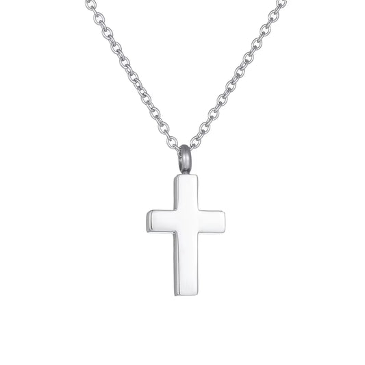 Elegant Stainless Steel Cremation Necklace - Ashes Holder Memorial Pendant Jewelry