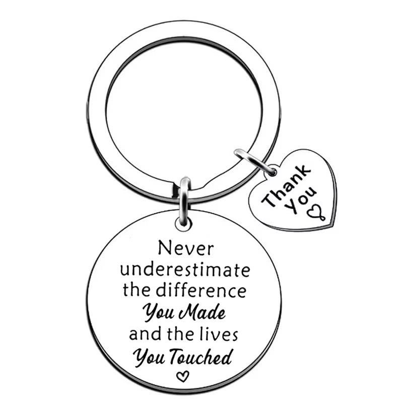 2022 Thank You Gift Keychain Office Appreciation Gifts for Coworker Boss Keychain Mom Dad Daughter Son Friendship Best Friend