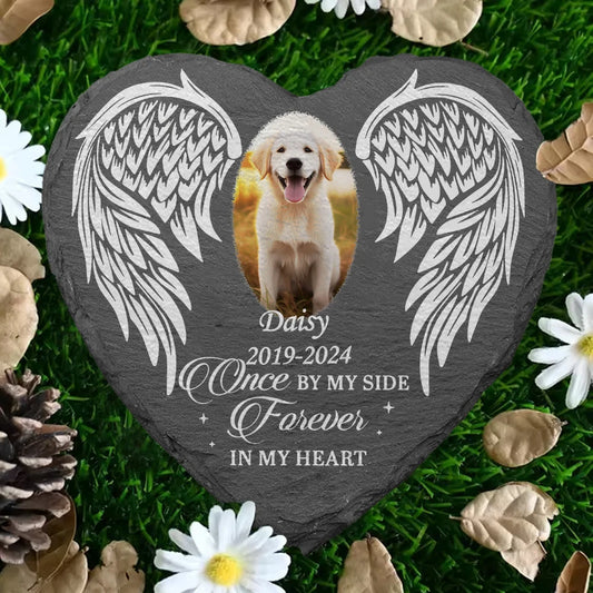 Personalized Pet Memorial Photo Stone for Garden and Home - Dog Memorial Slate, Pet Headstone, Commemorative Gift for Pet Loss