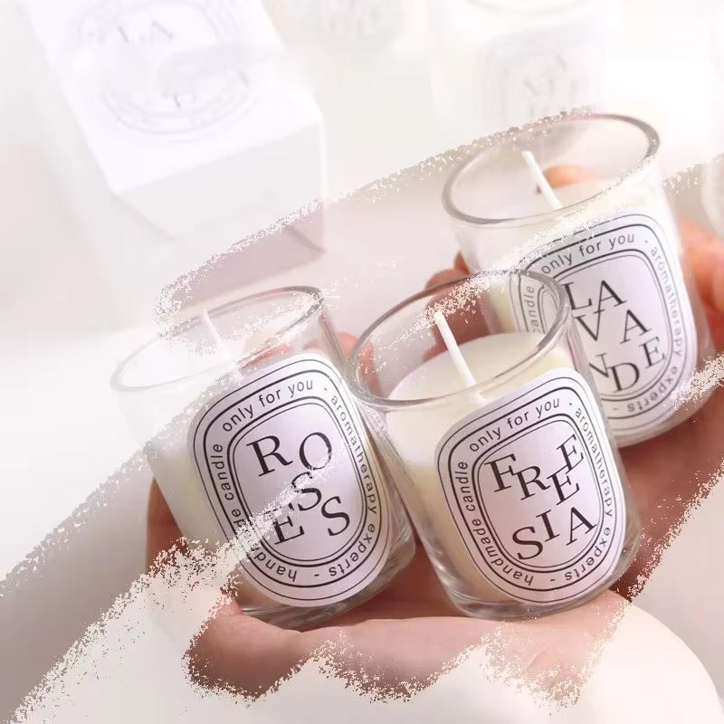 Enchanting Transparent Scented Candle Gift Set - Perfect for Weddings, Guests & Romantic Moments