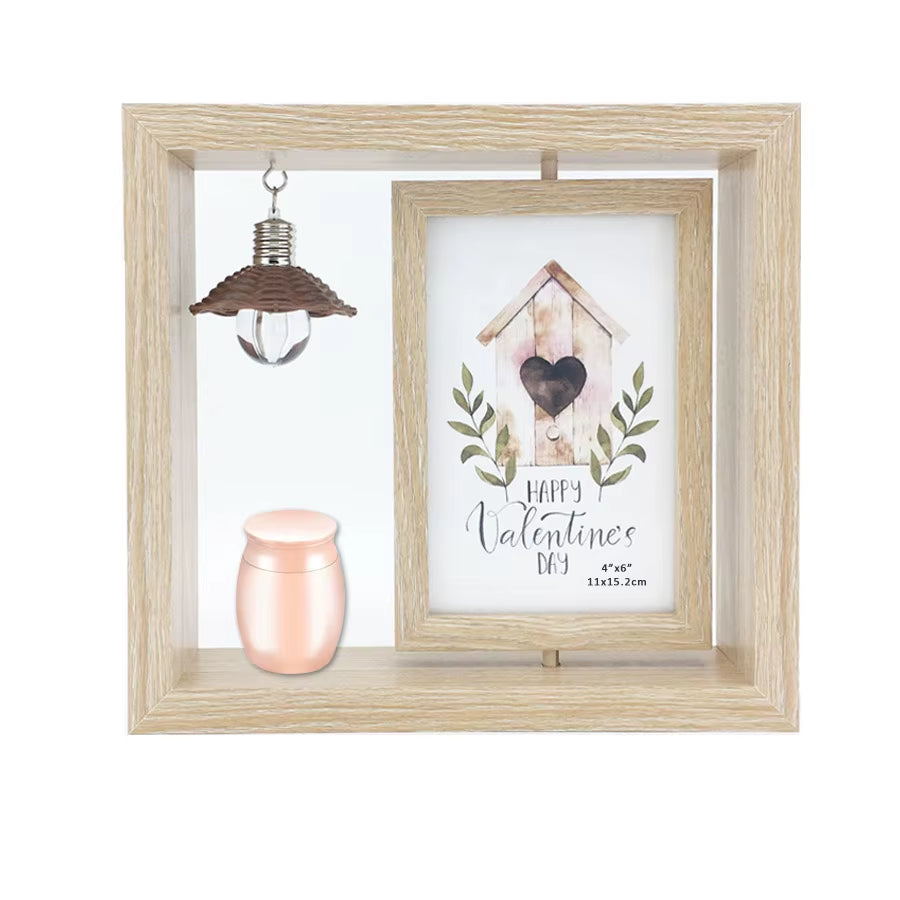 Photo Frame Cremation Urns ,Ashes Holder Keepsake,Angel Wings Memorial Mini Urn Funeral Urn Pendant - Your Wings Were Ready