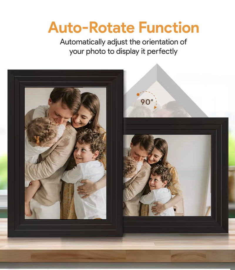 Hold Them Close, Share Memories Anywhere - Smart Cloud Digital Photo Frame with App Control & TFT Display