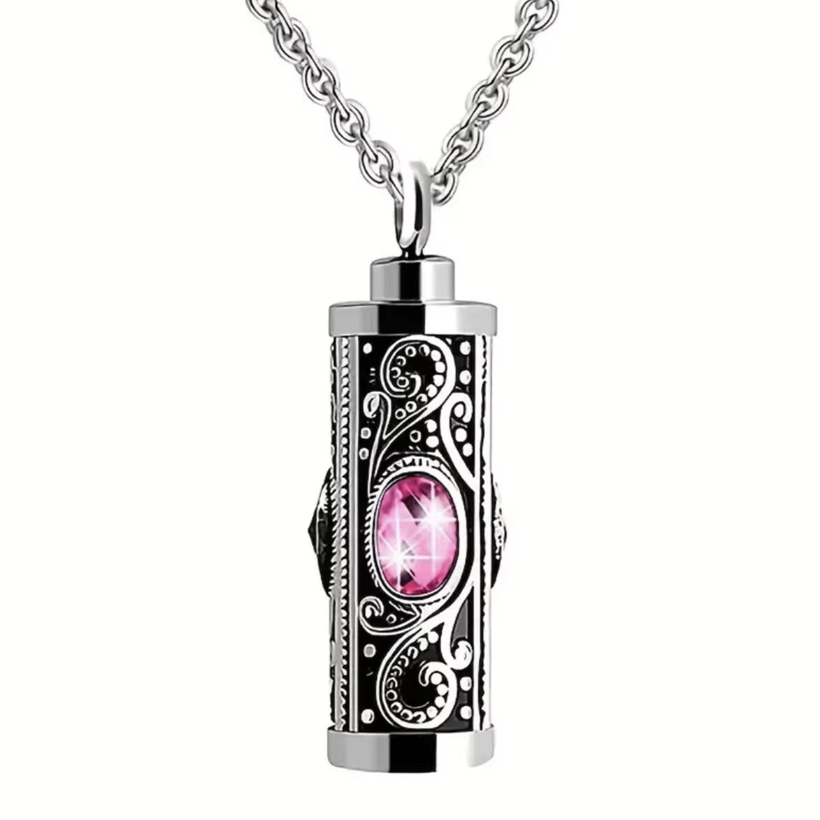 Elegant Stainless Steel Cremation Urn Necklace for Ashes - Cherish Memories Forever