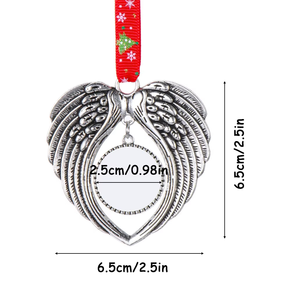 Christmas Angel Heart Ornament Stylish Pendant for Decoration a Piece of My Heart Is in Heaven Christmas Memorial Decoration