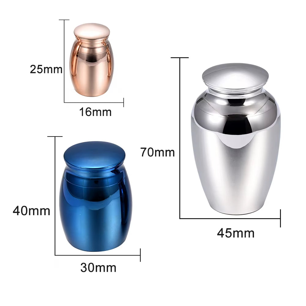 Mini Pet Memorials Urn Aluminum Alloy Cremation Ashes Jar Keepsake Memorial Cat Dog Bird Urn-Wholesale Direct Sales