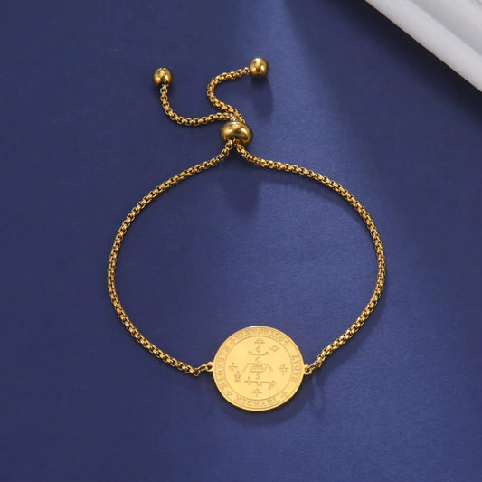 Seal of Archangel Michael Bracelet Michaelmas Raphael Uriel Gabriel Protective Talisman Stainless Steel Jewish Jewelry