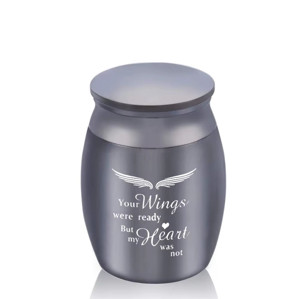 Photo Frame Cremation Urns ,Ashes Holder Keepsake,Angel Wings Memorial Mini Urn Funeral Urn Pendant - Your Wings Were Ready