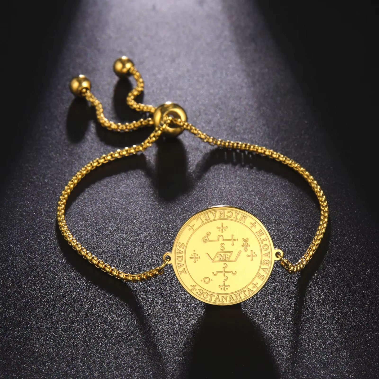 Seal of Archangel Michael Bracelet Michaelmas Raphael Uriel Gabriel Protective Talisman Stainless Steel Jewish Jewelry