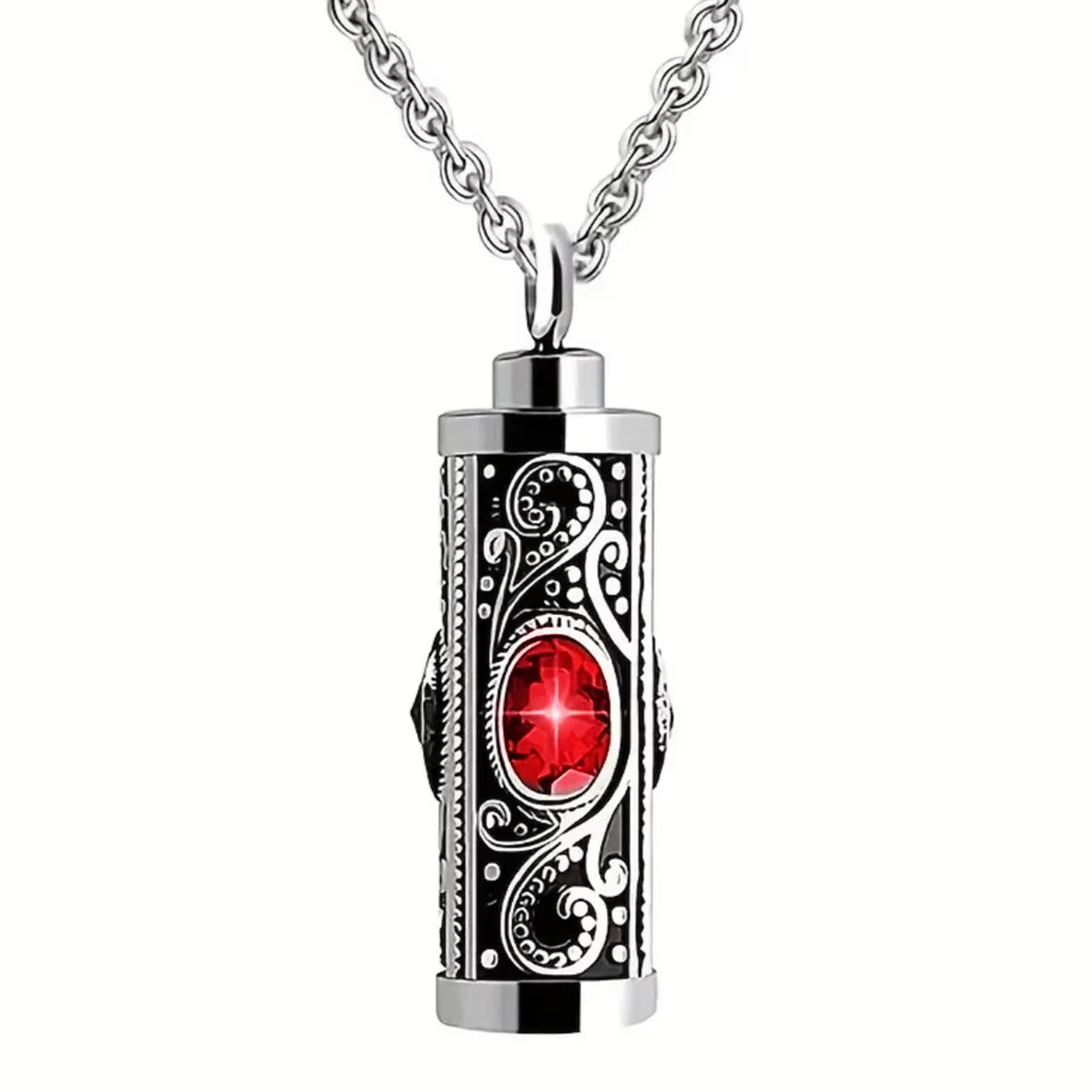 Elegant Stainless Steel Cremation Urn Necklace for Ashes - Cherish Memories Forever