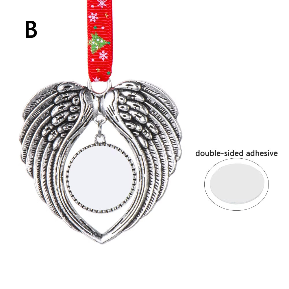 Christmas Angel Heart Ornament Stylish Pendant for Decoration a Piece of My Heart Is in Heaven Christmas Memorial Decoration