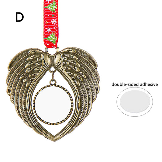 Christmas Angel Heart Ornament Stylish Pendant for Decoration a Piece of My Heart Is in Heaven Christmas Memorial Decoration