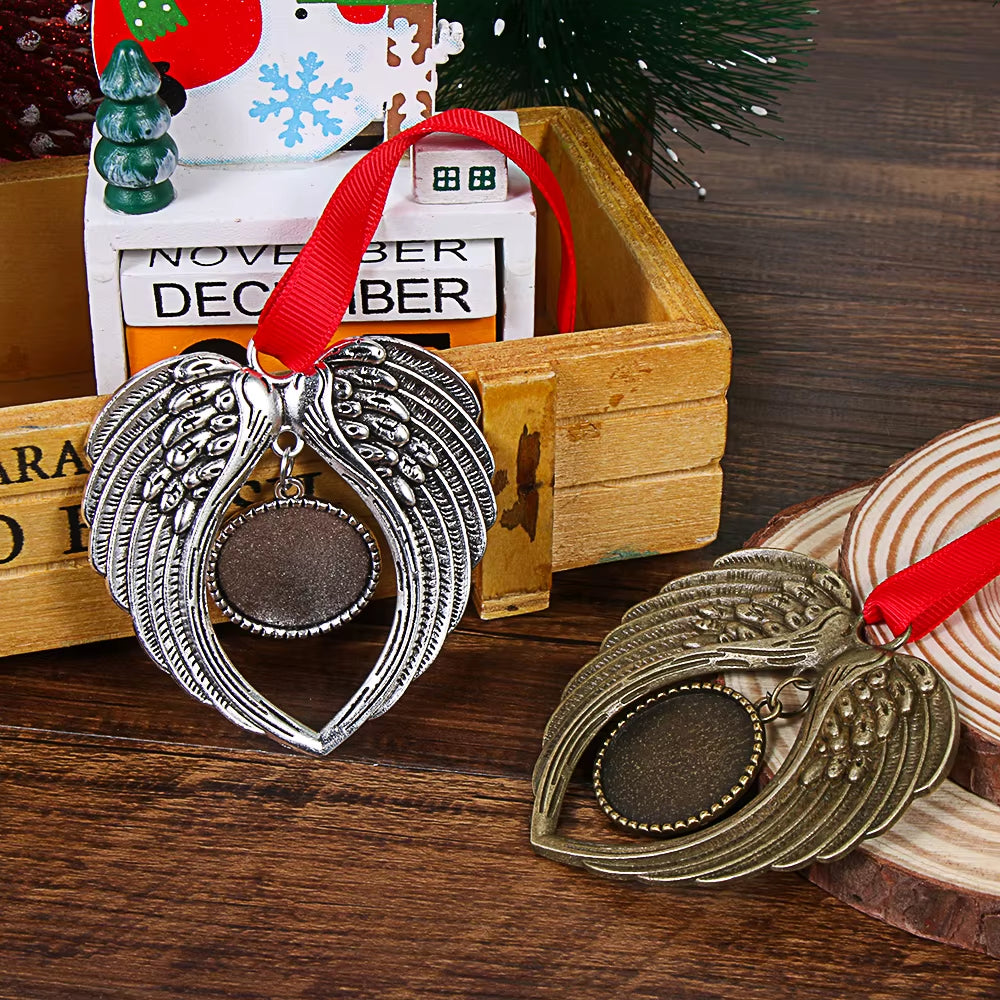 Christmas Angel Heart Ornament Stylish Pendant for Decoration a Piece of My Heart Is in Heaven Christmas Memorial Decoration