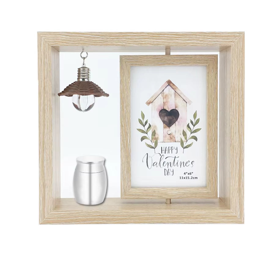 Photo Frame Cremation Urns ,Ashes Holder Keepsake,Angel Wings Memorial Mini Urn Funeral Urn Pendant - Your Wings Were Ready