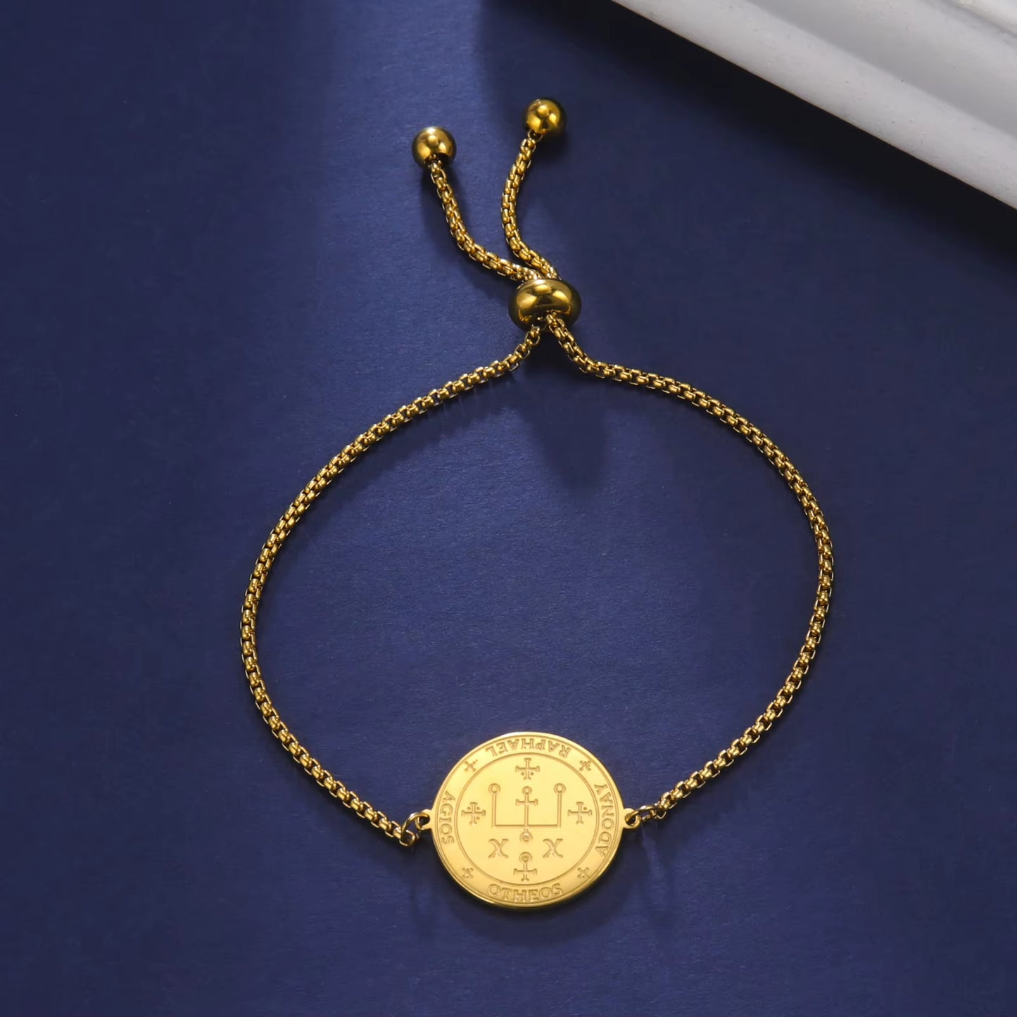 Seal of Archangel Michael Bracelet Michaelmas Raphael Uriel Gabriel Protective Talisman Stainless Steel Jewish Jewelry