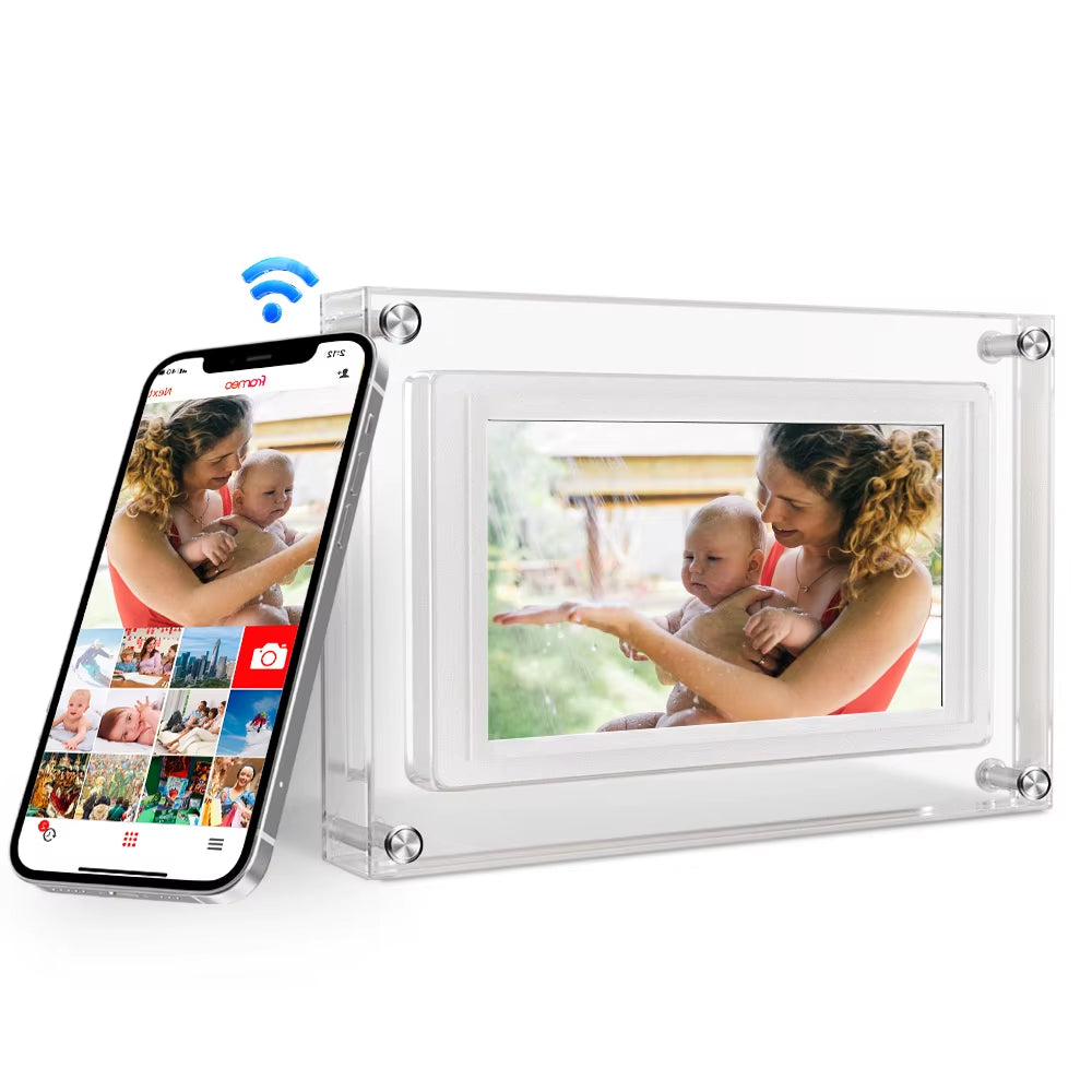 Forever In Sight: 5” Cloud Digital Photo Frame for Cherished Memories