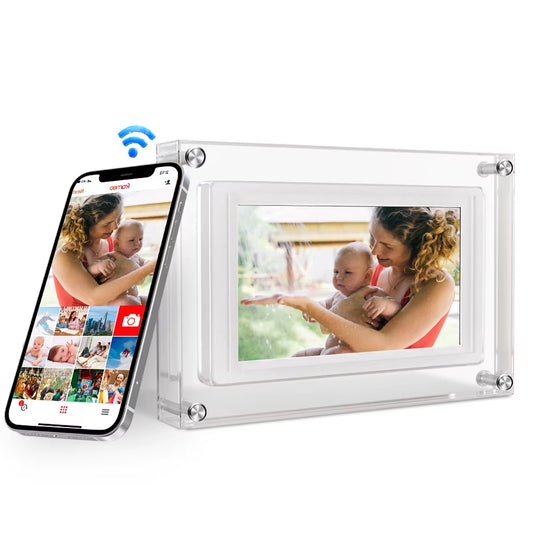 Forever In Sight: 5” Cloud Digital Photo Frame for Cherished Memories