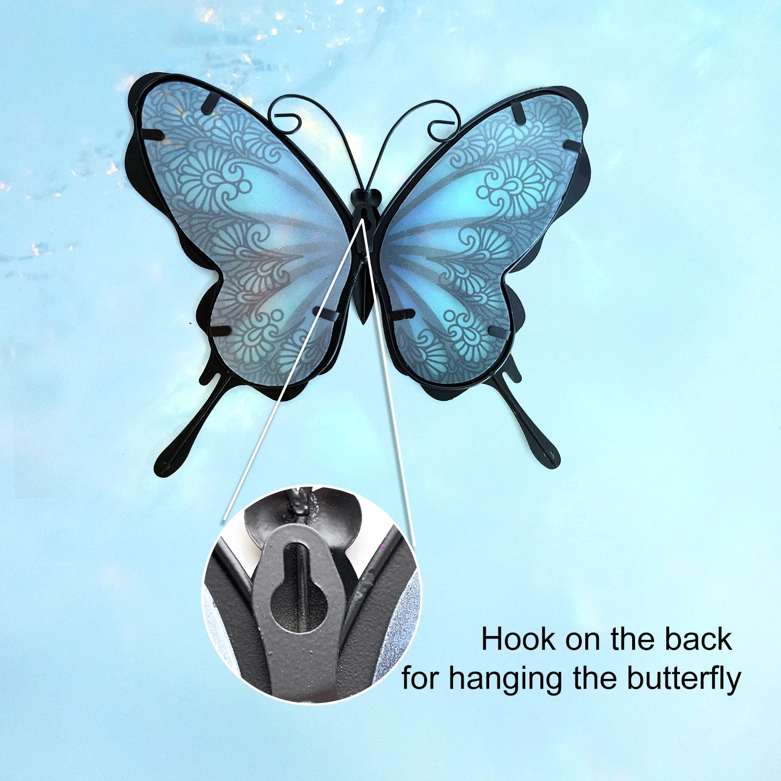 Indoor Metal Butterfly Wall Art for Home Decor - Sculptural Wall Statues for Garden and Patio
